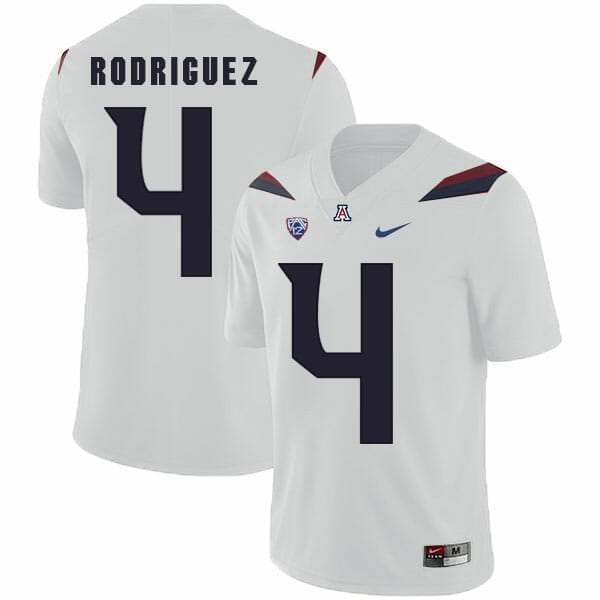 Arizona Wildcats #4 Rhett Rodriguez NCAA College Football Jersey White