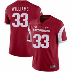 Arkansas Razorbacks #33 David Williams College Football Jersey Red