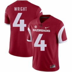 Arkansas Razorbacks #4 Jarius Wright College Football Jersey Red