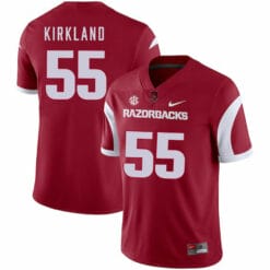Arkansas Razorbacks #55 Denver Kirkland College Football Jersey Red