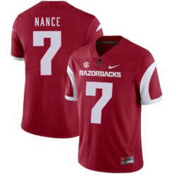 Arkansas Razorbacks #7 Jonathan Nance College Football Jersey Red