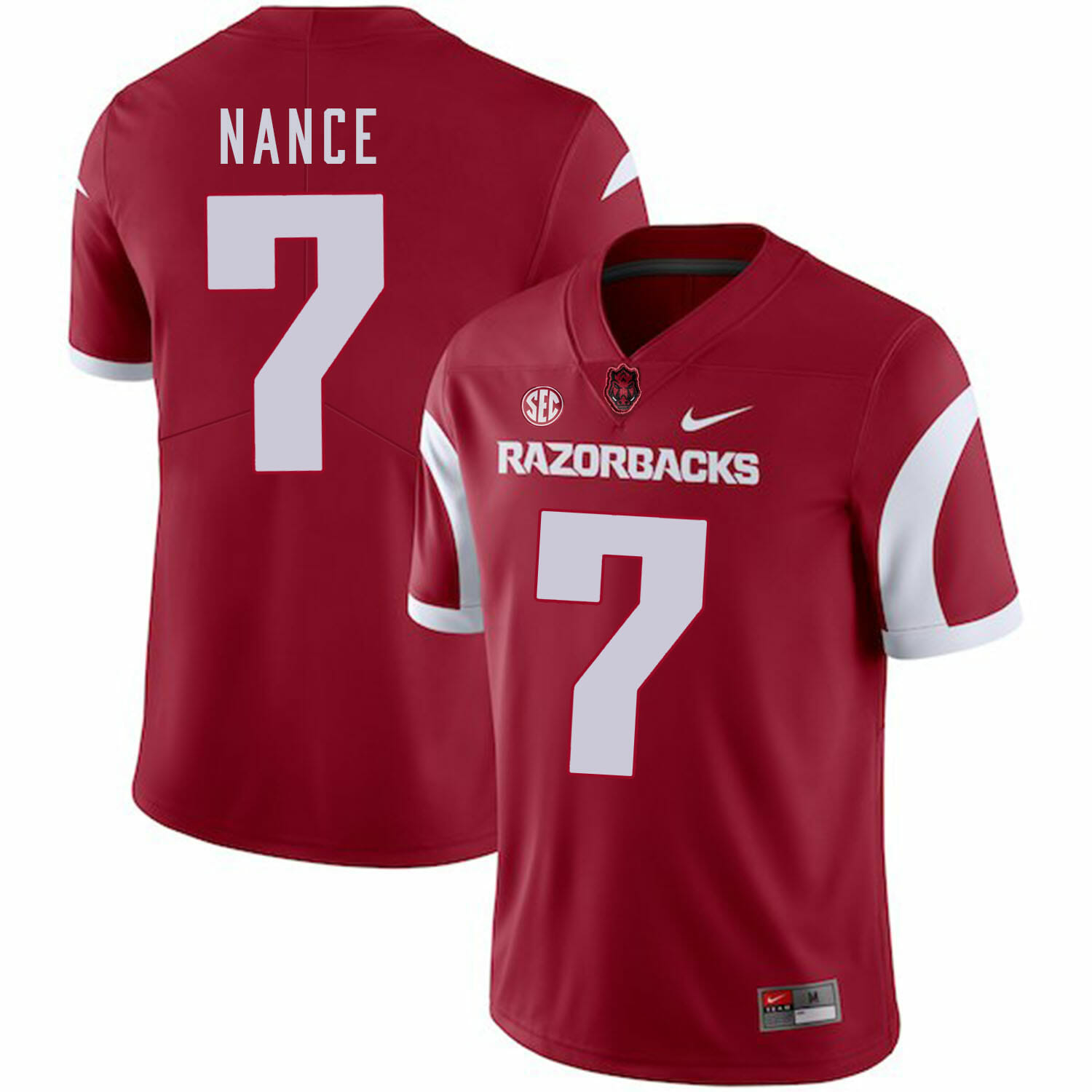 Arkansas Razorbacks #7 Jonathan Nance College Football Jersey Red