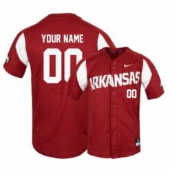 Arkansas Razorbacks White Red Elite Custom NCAA Baseball Jersey