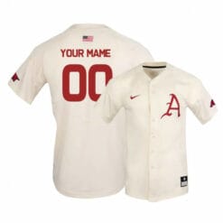 Arkansas Razorbacks White White Elite Custom NCAA Baseball Jersey