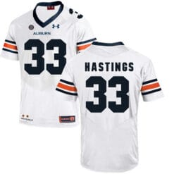 Auburn Tigers Under Armour #33 Will Hastings Football Jersey White