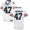 Auburn Tigers Under Armour #47 SHENKER Football Jersey White