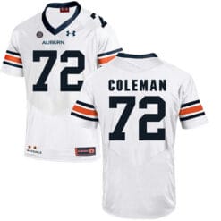 Auburn Tigers Under Armour #72 Shon Coleman Football Jersey White
