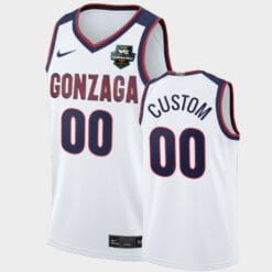 Custom Name Number Gonzaga Bulldogs White Wcc Basketball Conference Tournament Champions Limited Jersey