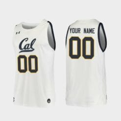 Custom Name Number California Golden Bears White Replica College Basketball Jersey
