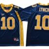 California Golden Bears #10 Marshawn Lynch Football Jersey Blue With Patch