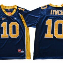 California Golden Bears #10 Marshawn Lynch Football Jersey Blue With Patch