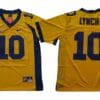California Golden Bears #10 Marshawn Lynch Football Jersey Yellow Blue
