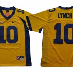 California Golden Bears #10 Marshawn Lynch Football Jersey Yellow Blue