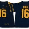 California Golden Bears #16 Goff Football Jersey Deep Blue Under Armour