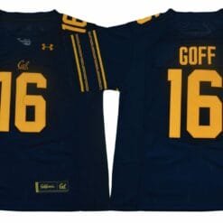 California Golden Bears #16 Goff Football Jersey Deep Blue Under Armour