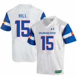Colorado State Rams #15 Collin Hill NCAA Football Jersey White