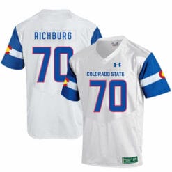 Colorado State Rams #70 Weston Richburg NCAA Football Jersey White