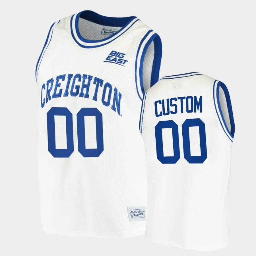 Creighton Bluejays Custom Name Number White Retro College Basketball Jersey