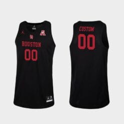 Custom Name Number Houston Cougars Black Replica College Basketball Jersey