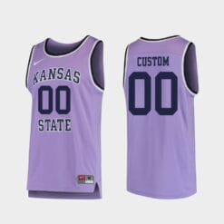 Custom Name Number Kansas State Wildcats Purple Replica College Basketball Jersey