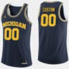 Custom Name Number Michigan Wolverines Navy College Basketball Jersey