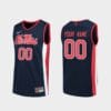 Custom Name Number Ole Miss Rebels Navy Replica College Basketball Jersey