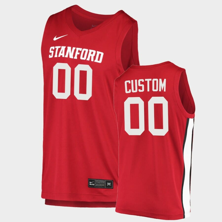 Custom Name Number Stanford Cardinal Red College Basketball Jersey