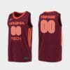 Custom Name Number Virginia Tech Hokies Maroon Replica College Basketball Jersey