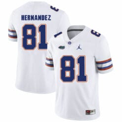 Florida Gators #81 Aaron Hernandez NCAA Football Jersey White Logo Patch