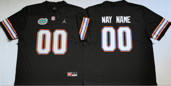 Custom Gator Jersey Name and Number College Football Black