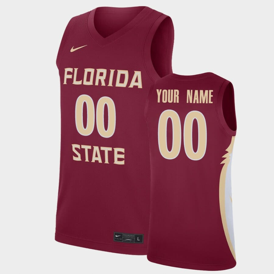 Florida State Seminoles Custom Name Number Garnet Replica College Basketball Jersey