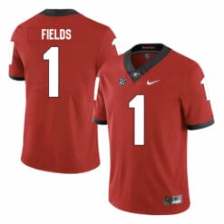 Georgia Bulldogs #1 Justin Fields NCAA College Football Jersey Red
