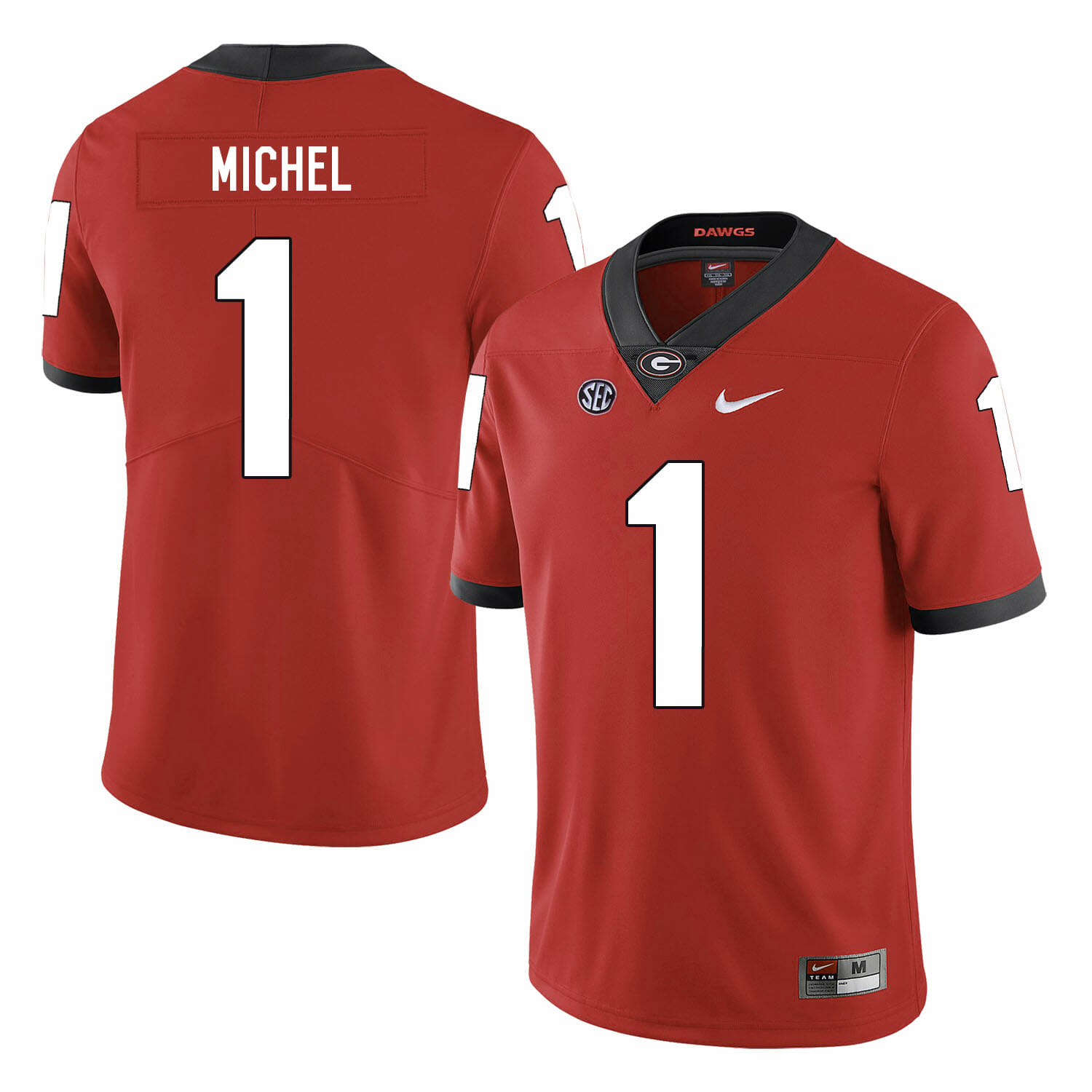 Georgia Bulldogs #1 Sony Michel NCAA College Football Jersey Red