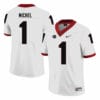Georgia Bulldogs #1 Sony Michel NCAA College Football Jersey White