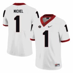 Georgia Bulldogs #1 Sony Michel NCAA College Football Jersey White