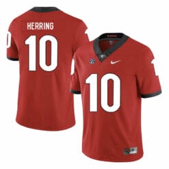 Georgia Bulldogs #10 Malik Herring College Football Jersey Red