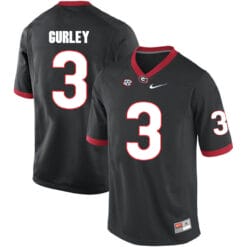 Georgia Bulldogs #3 Todd Gurley II College Football Jersey Black Sec Patch