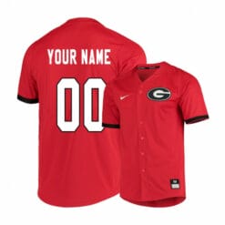 Georgia Bulldogs Red Elite Custom Name and Number Baseball Jersey