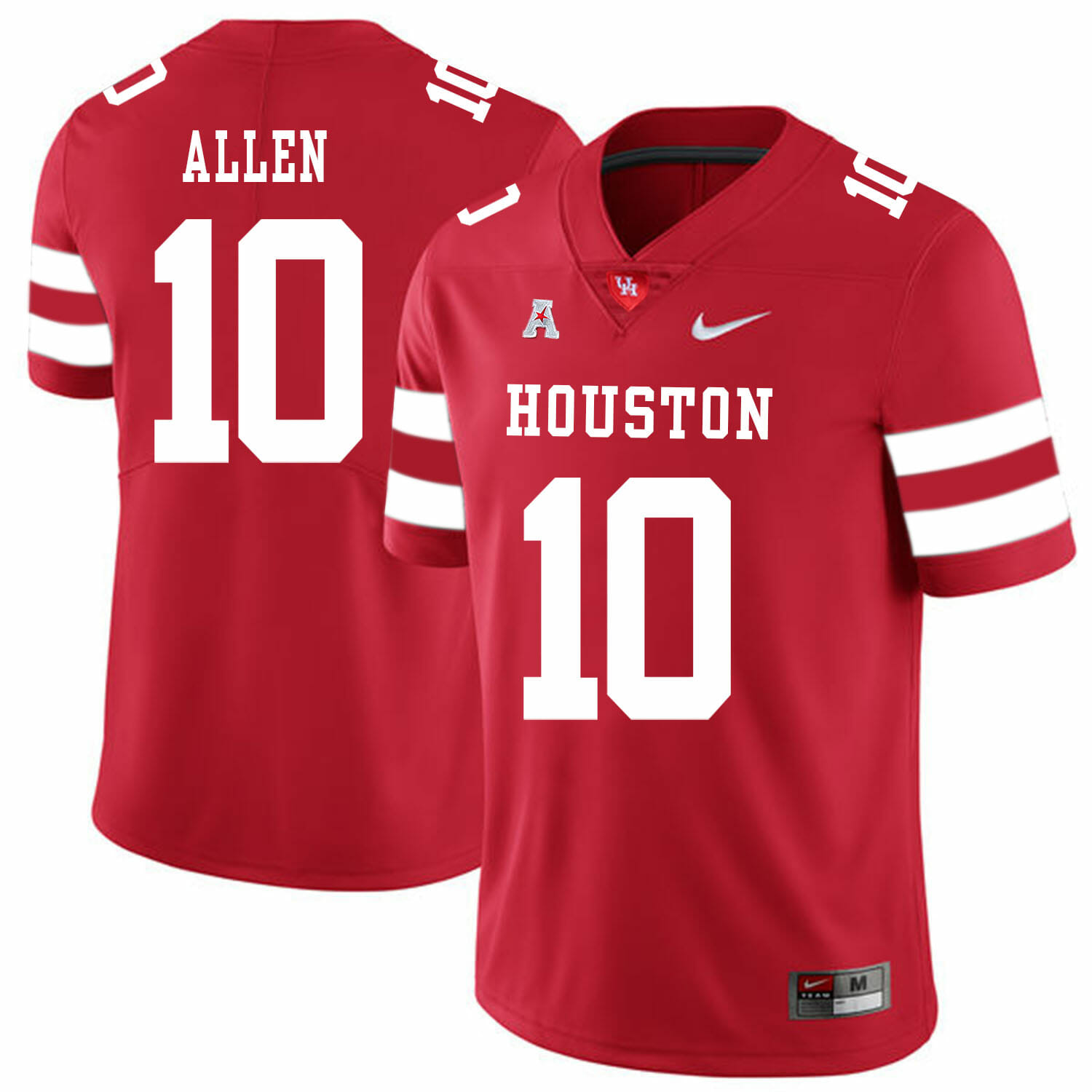 Houston Cougars #10 Kyle Allen College Football Jersey Red