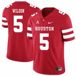 Houston Cougars #5 Howard Wilson College Football Jersey Red