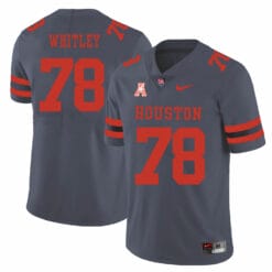 Houston Cougars #78 Wilson Whitley College Football Jersey Gray