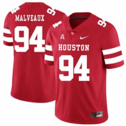 Houston Cougars #94 Cameron Malveaux College Football Jersey Red