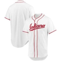 Indiana Hoosiers Custom Name and Number College Baseball Jersey White