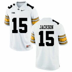 Iowa Hawkeyes #15 Alaric Jackson NCAA College Football Jersey White