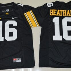 Iowa Hawkeyes #16 CJ Beathard NCAA College Football Jersey Black Big Patch