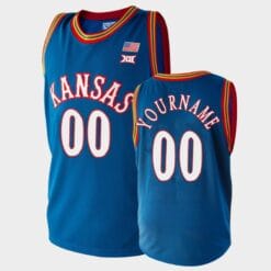 Kansas Jayhawks Custom Name Number Royal College Basketball Jersey