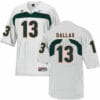 Miami Hurricanes #13 Dallas NCAA College Football Jersey White