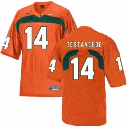 Miami Hurricanes #14 Testaverde NCAA College Football Jersey Orange