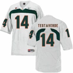 Miami Hurricanes #14 Testaverde NCAA College Football Jersey White