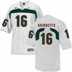 Miami Hurricanes #16 Shirreffs NCAA College Football Jersey White